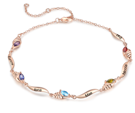 Enkelband verbonden geboortestenen