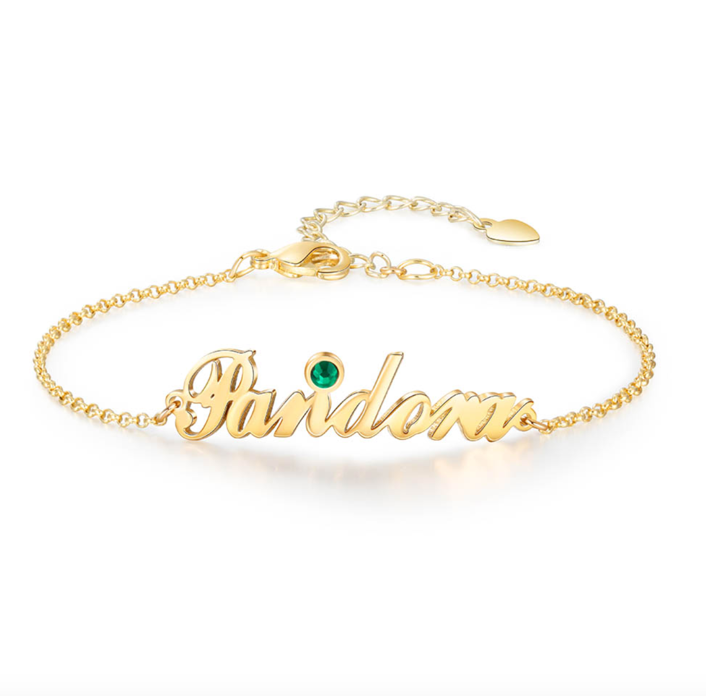 Enkelband met Naam en Geboortesteen